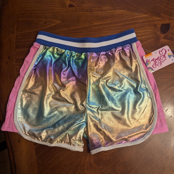 Jojo Siwa Pastel Metallic Dance Shorts NWT Girls Size 10-12 - Picture 1 of 5